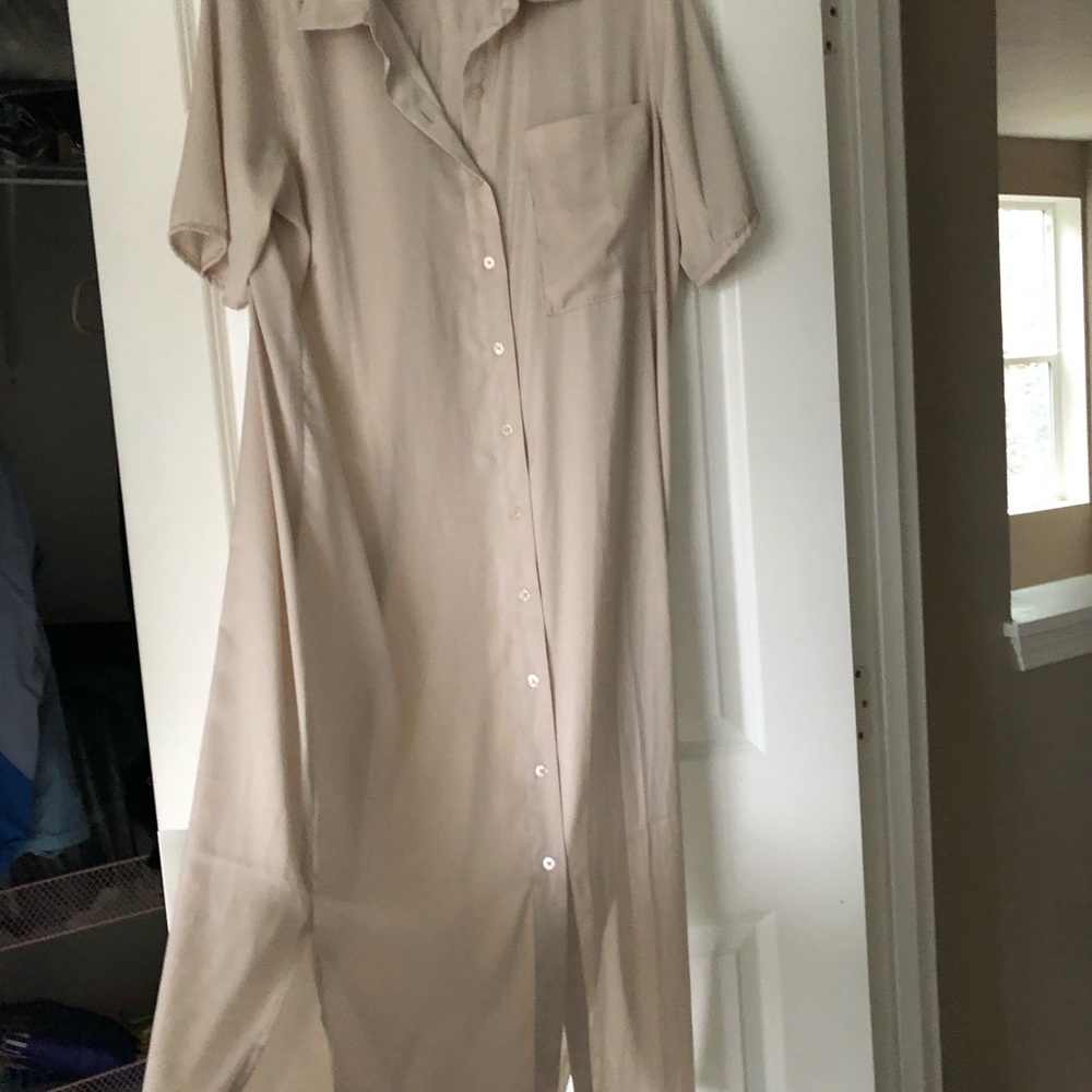 Banana Republic Cream Shirt Dress